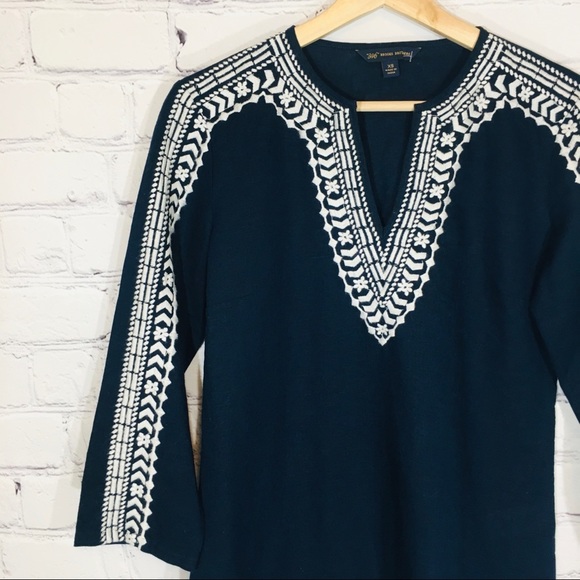 BROOKS BROTHERS 346 Embroidered Blouse Tunic Top - Picture 2 of 5